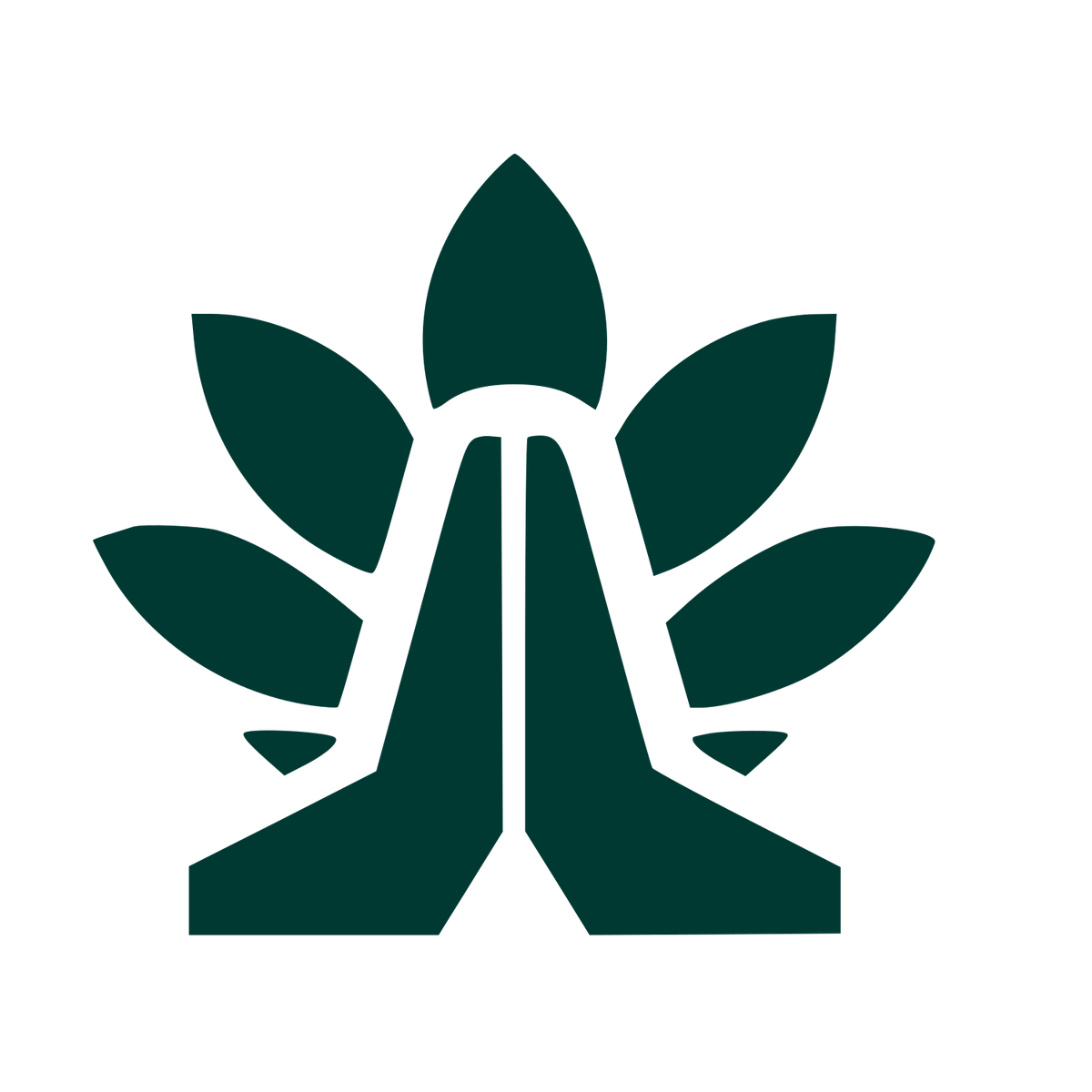 Praying Hands Lotus Logo #003932