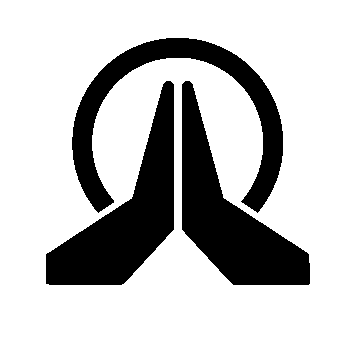 Praying Hands Circle Logo