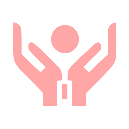 Hands Cradling Person Logo #ffa6a6