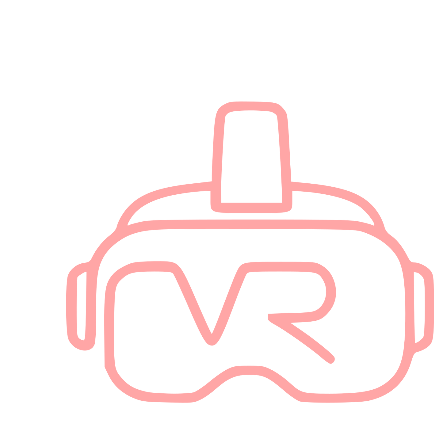 Monoline VR Headset Logo #ffa6a6