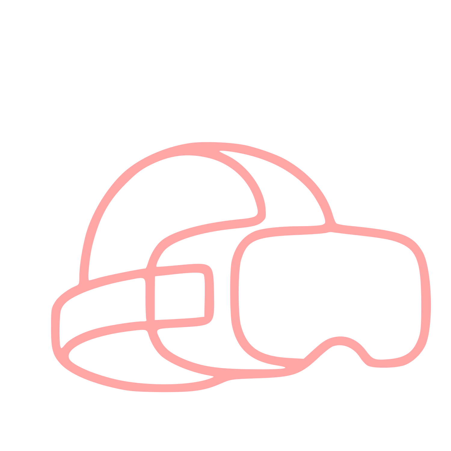 VR Headset Helmet Logo #ffa6a6