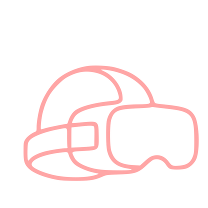 VR Headset Helmet Logo #ffa6a6