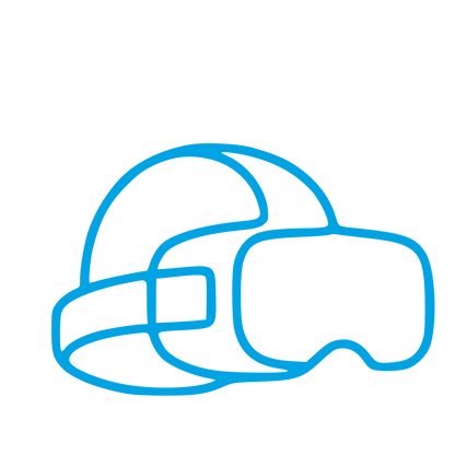 VR Headset Helmet Logo #00a3e4