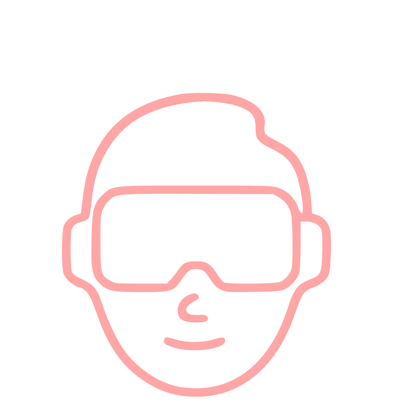 VR Headset Face Logo #ffa6a6