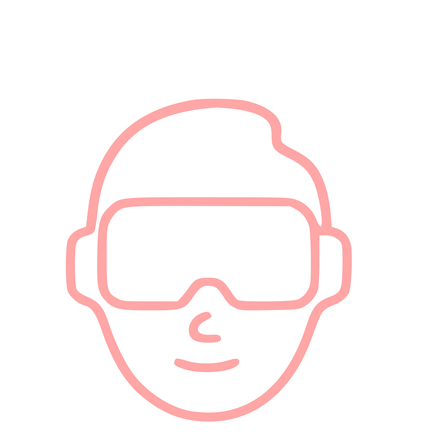VR Headset Face Logo #ffa6a6