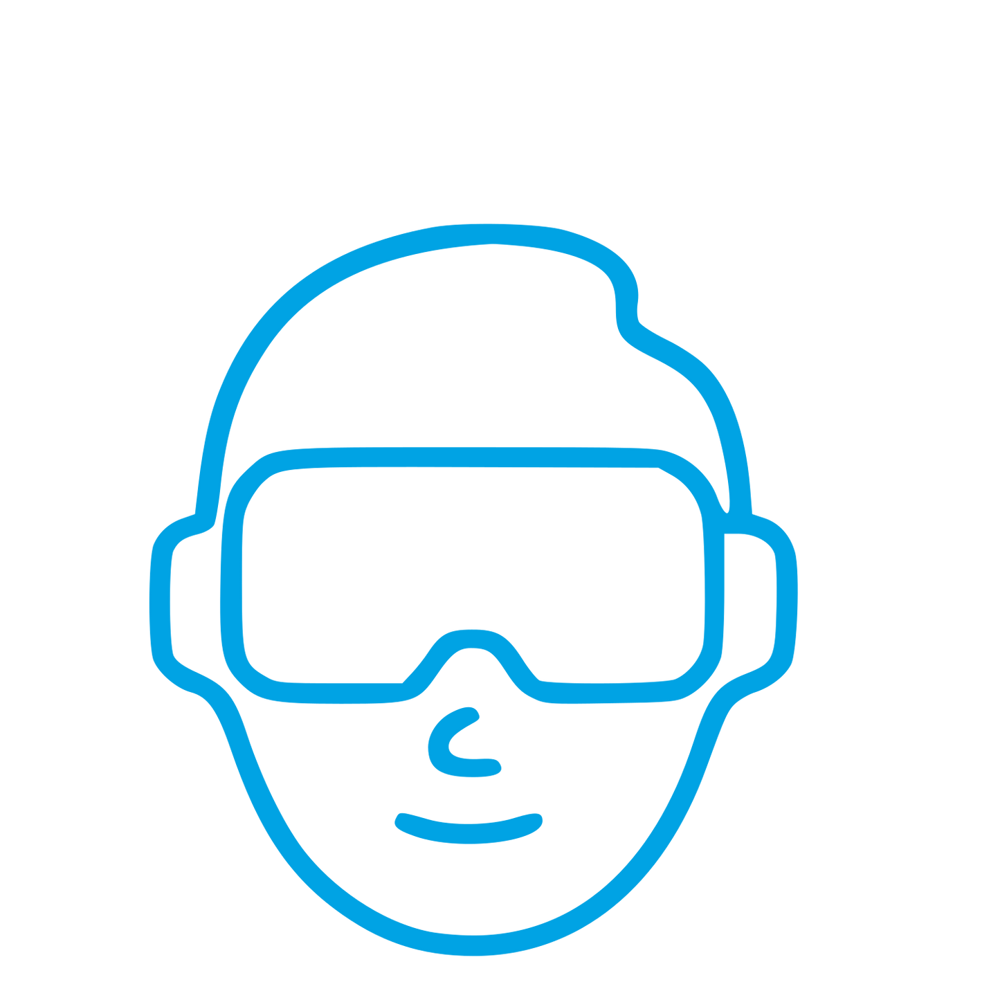 VR Headset Face Logo #00a3e4