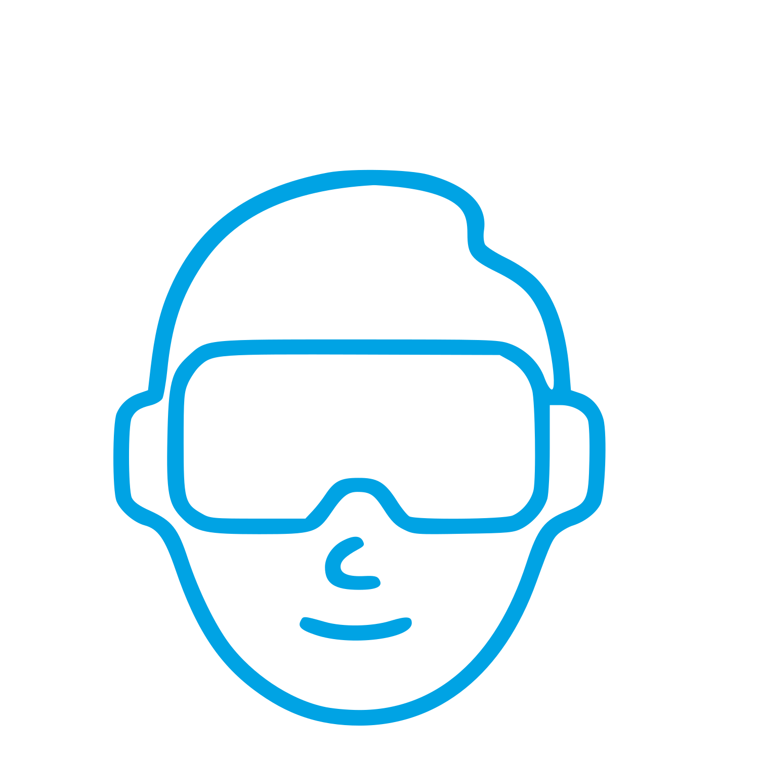 VR Headset Face Logo #00a3e4