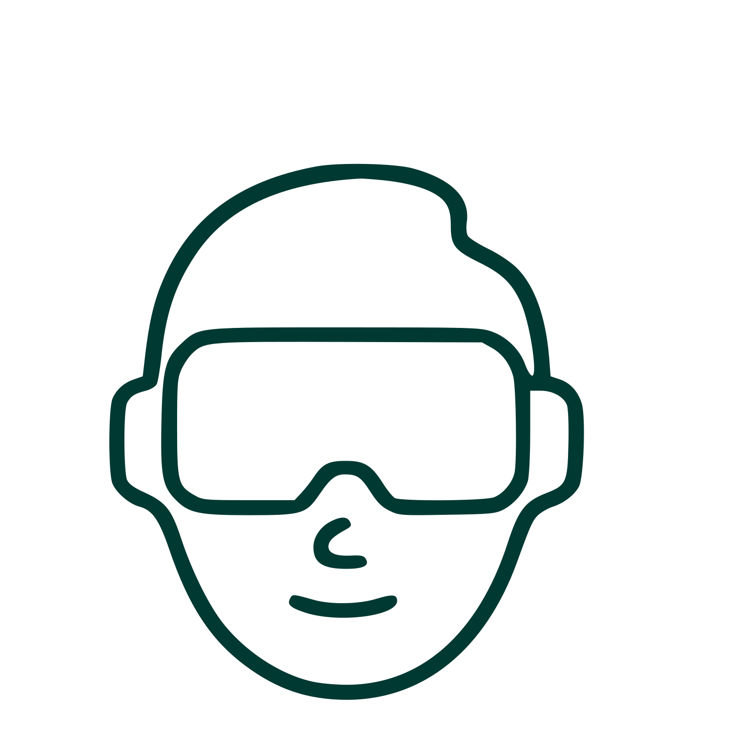 VR Headset Face Logo #003932