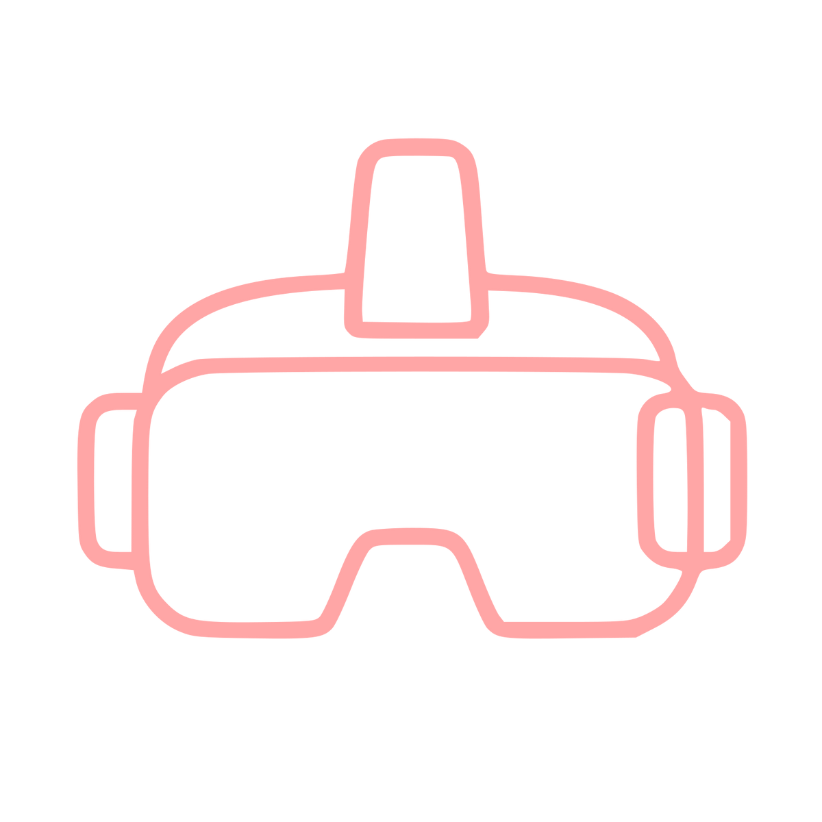 Monoline VR Headset Logo #ffa6a6
