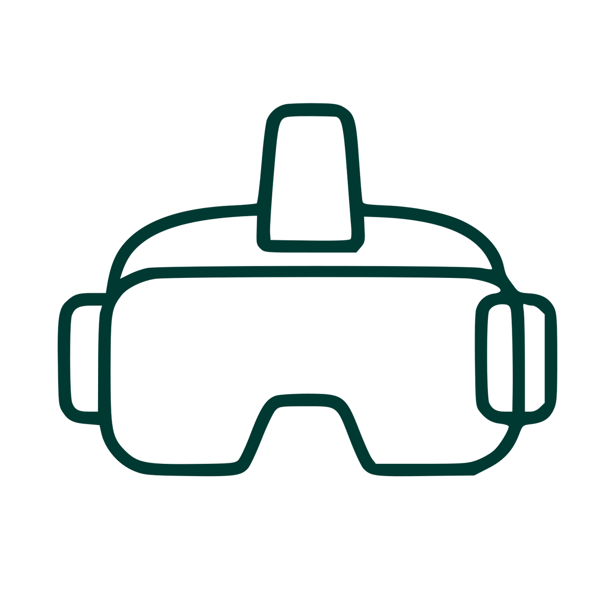 Monoline VR Headset Logo #003932