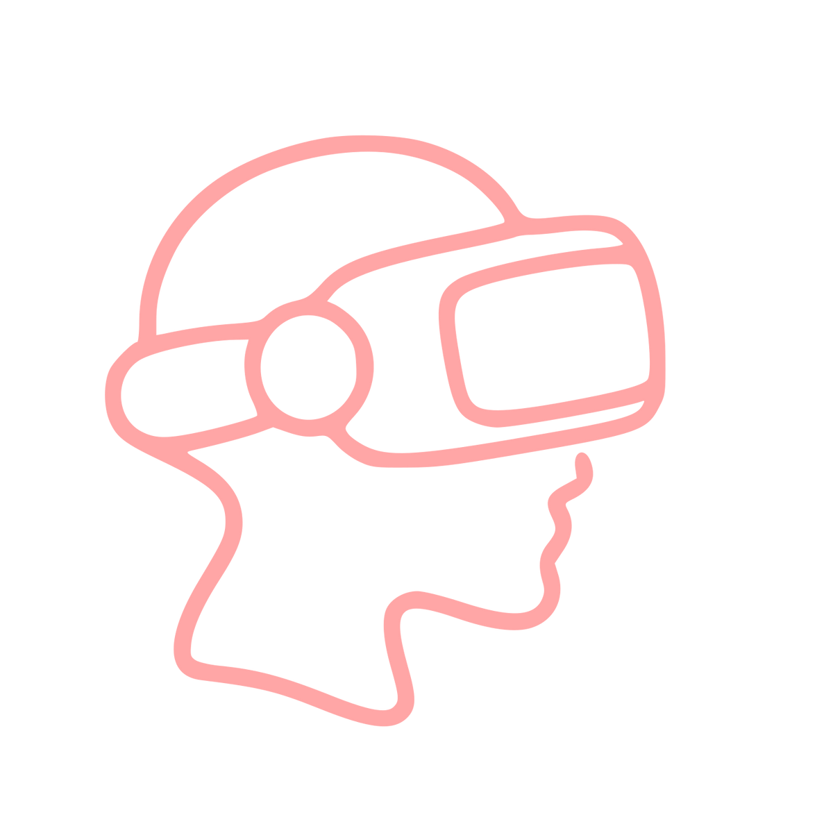Monoline VR Headset Logo #ffa6a6