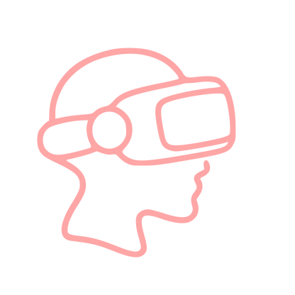 Monoline VR Headset Logo #ffa6a6