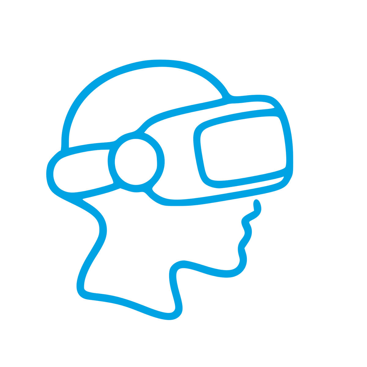 Monoline VR Headset Logo #00a3e4
