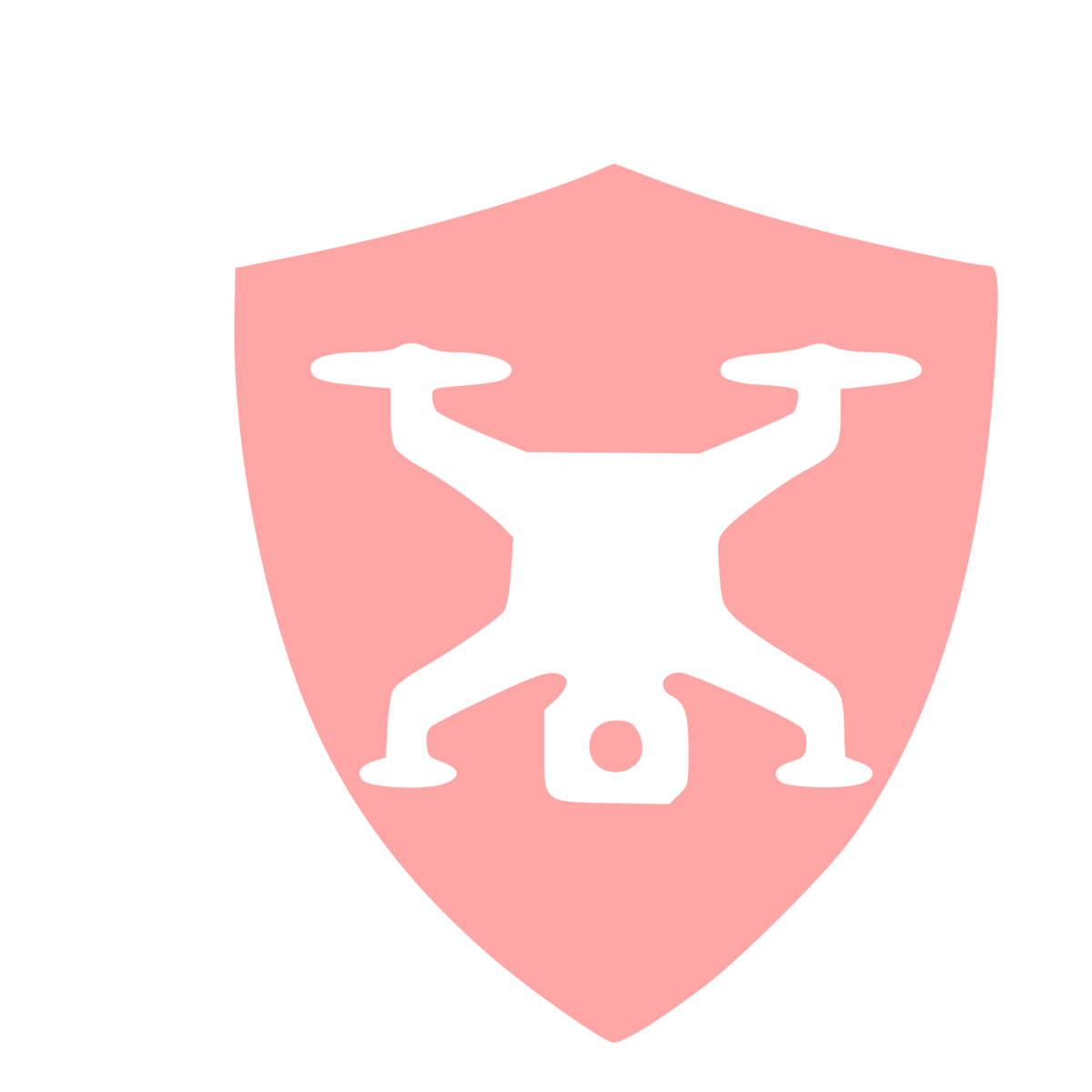 Drone Shield Security Logo #ffa6a6