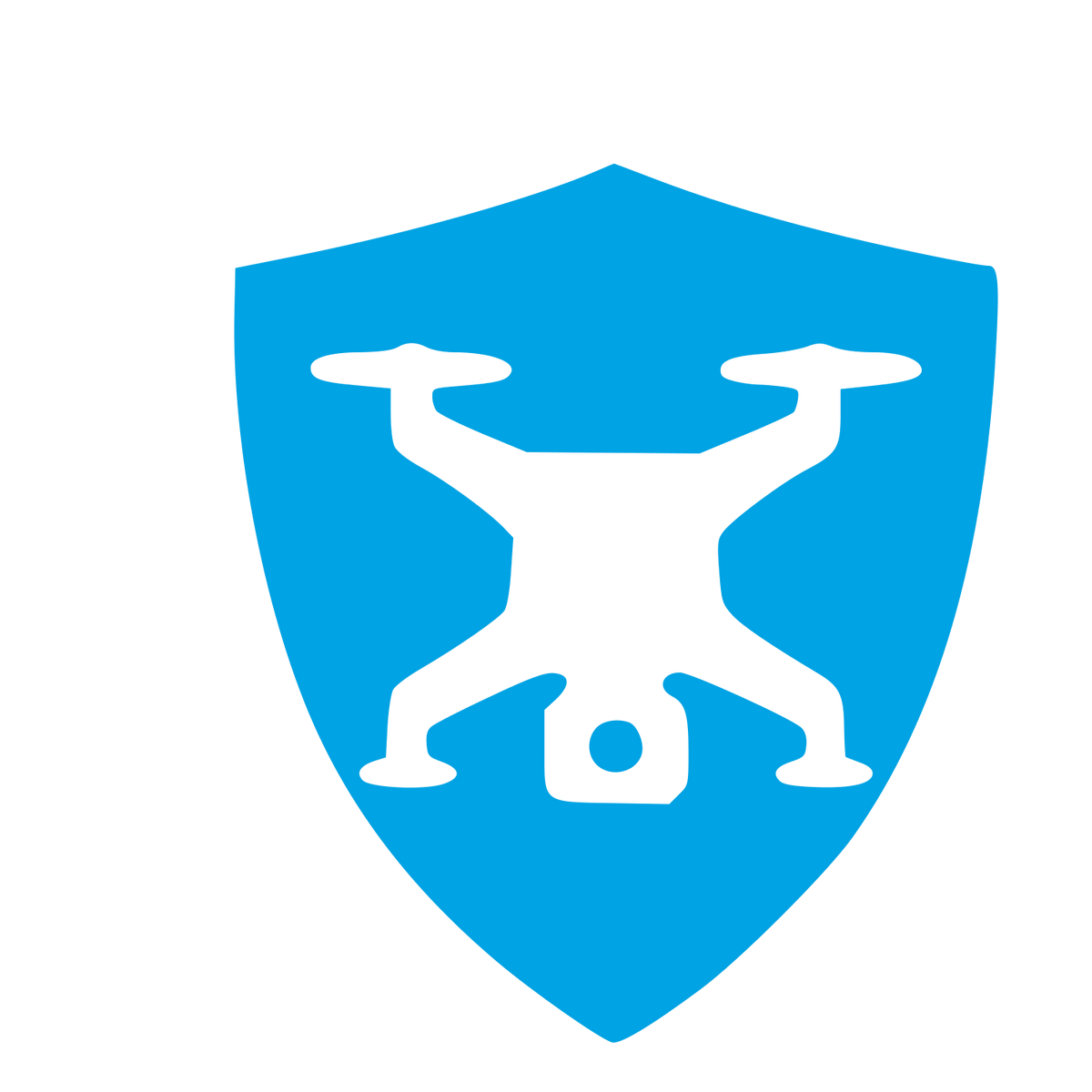Drone Shield Security Logo #00a3e4
