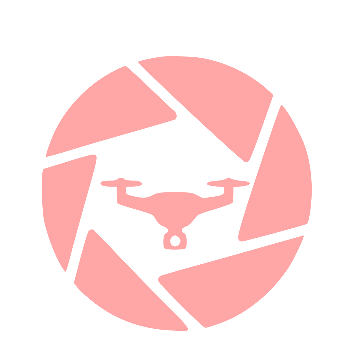 Drone Camera Aperture Logo #ffa6a6