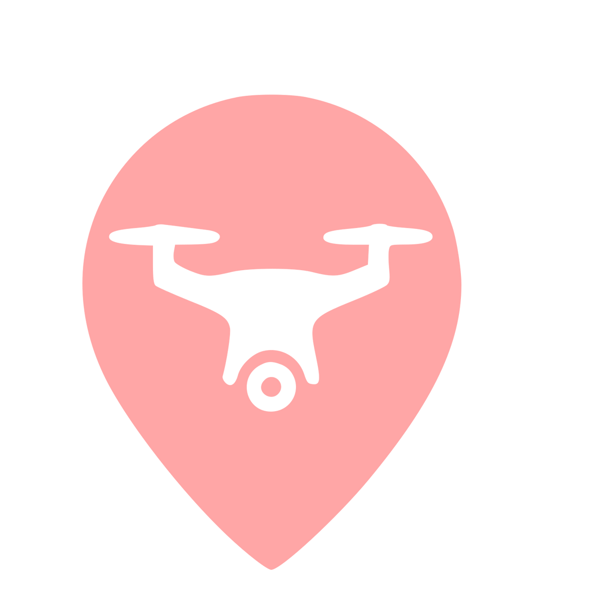 Drone Map Pin Logo #ffa6a6