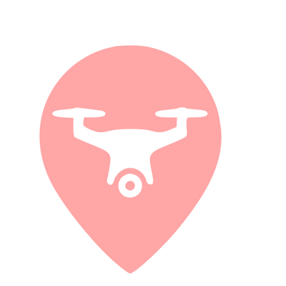 Drone Map Pin Logo #ffa6a6
