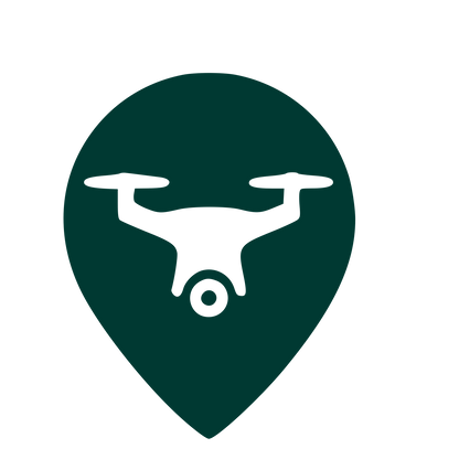 Drone Map Pin Logo #003932