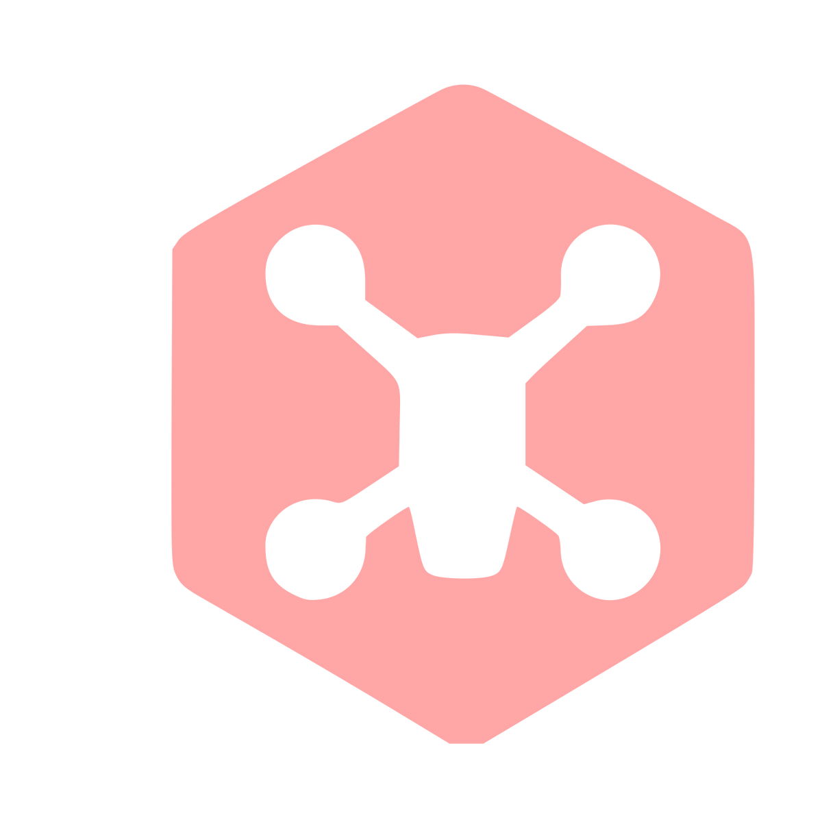 Drone Hexagon Badge Logo #ffa6a6