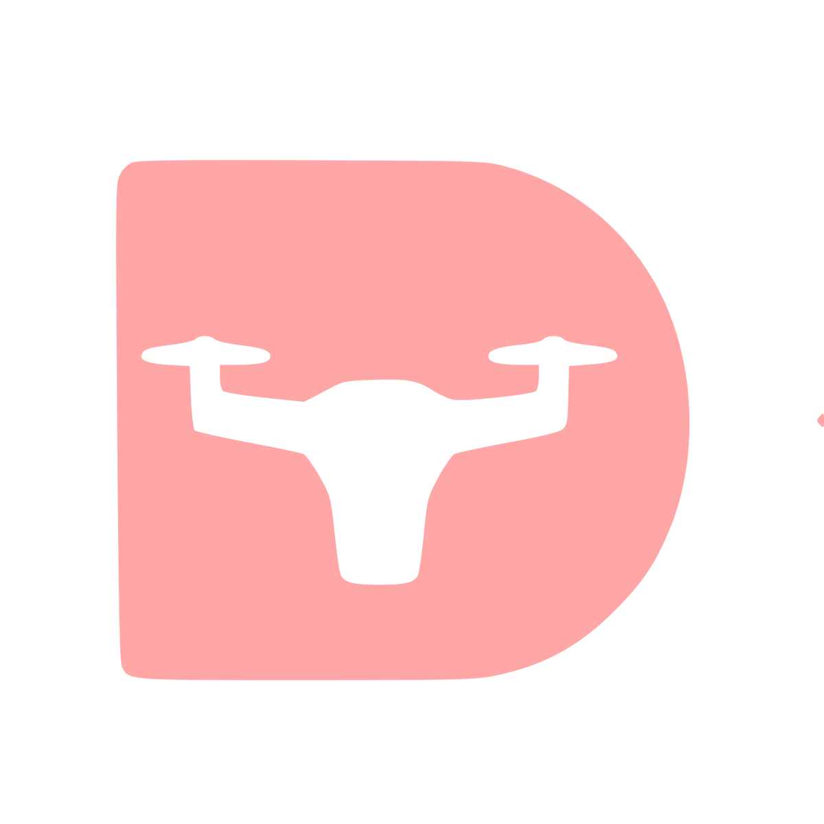 Drone in D Letter Logo #ffa6a6