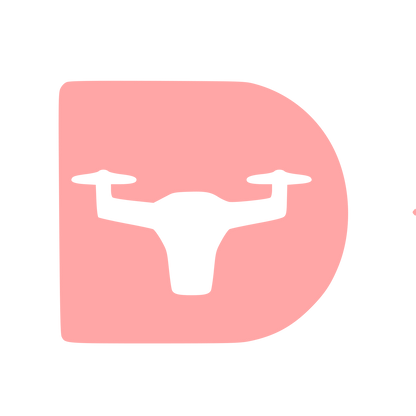 Drone in D Letter Logo #ffa6a6