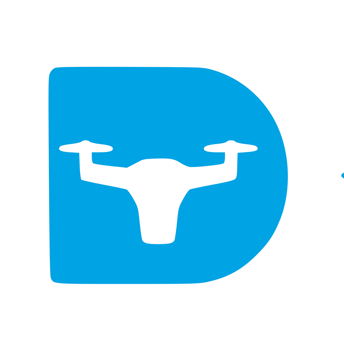 Drone in D Letter Logo #00a3e4
