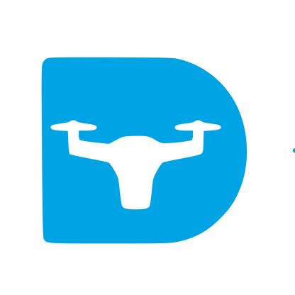 Drone in D Letter Logo #00a3e4