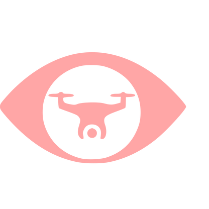 Drone Eye Negative Space Logo #ffa6a6