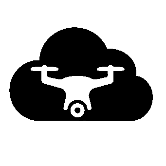 Drone Cloud Negative Space Logo