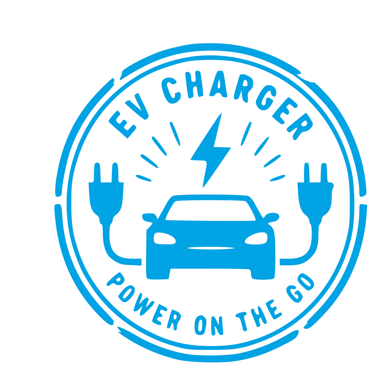 EV Charger Stamp Badge Logo #00a3e4