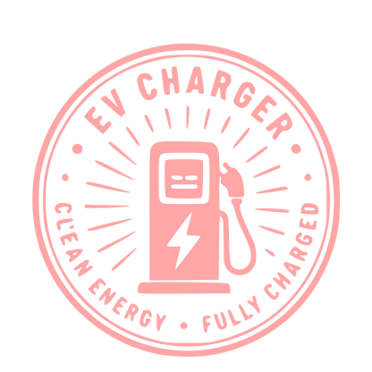 EV Charger Stamp Badge Logo #ffa6a6