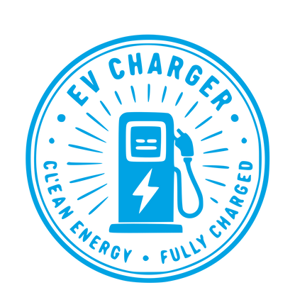 EV Charger Stamp Badge Logo #00a3e4