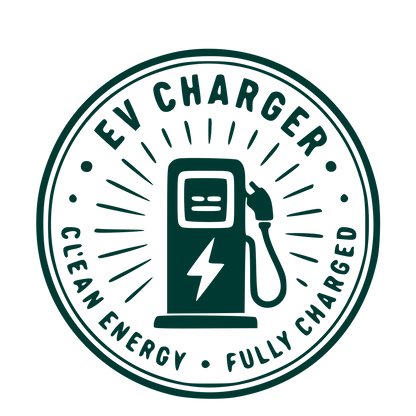 EV Charger Stamp Badge Logo #003932