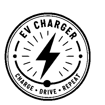 EV Charger Stamp Badge Logo