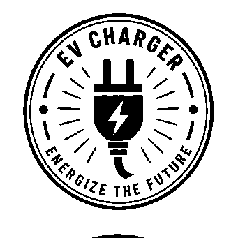 EV Charger Stamp Badge Logo