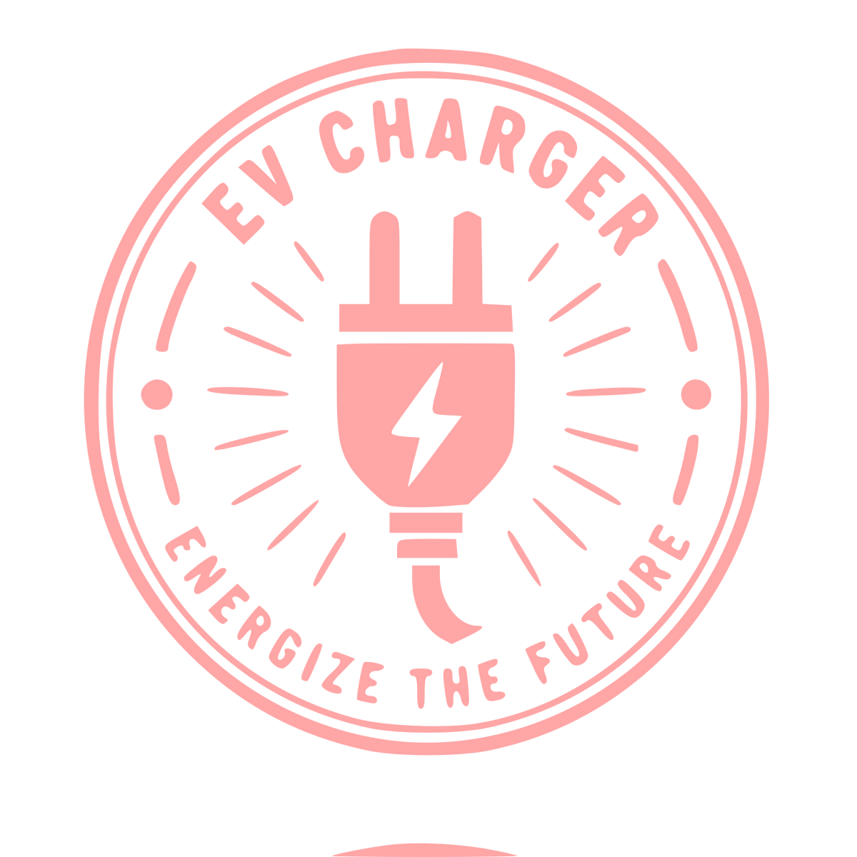 EV Charger Stamp Badge Logo #ffa6a6