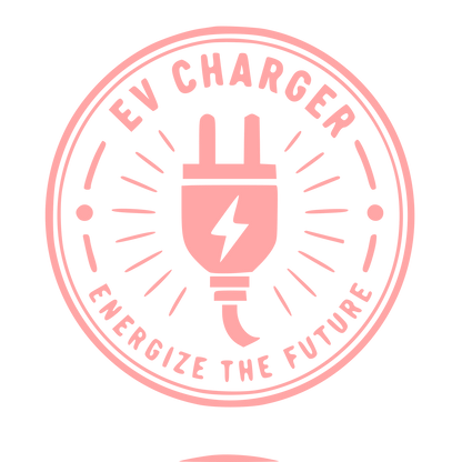 EV Charger Stamp Badge Logo #ffa6a6