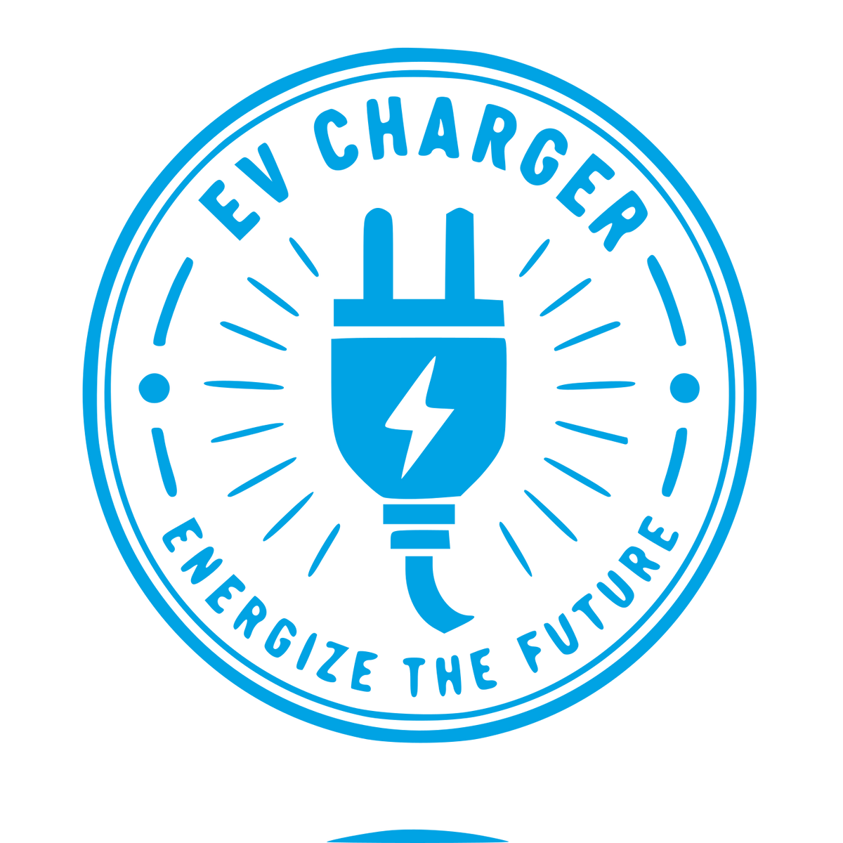 EV Charger Stamp Badge Logo #00a3e4