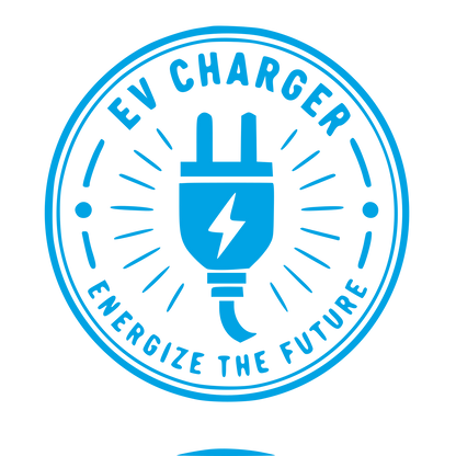 EV Charger Stamp Badge Logo #00a3e4