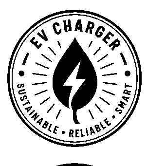 EV Charger Stamp Badge Logo