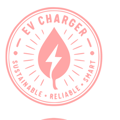 EV Charger Stamp Badge Logo #ffa6a6