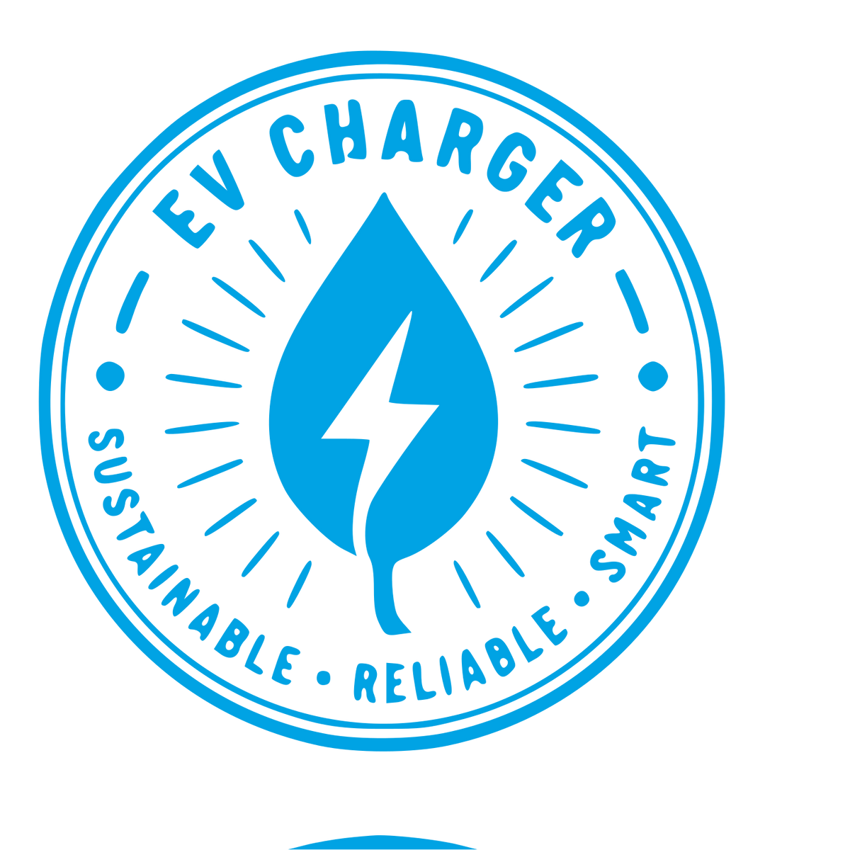 EV Charger Stamp Badge Logo #00a3e4