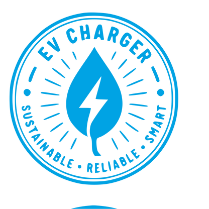 EV Charger Stamp Badge Logo #00a3e4