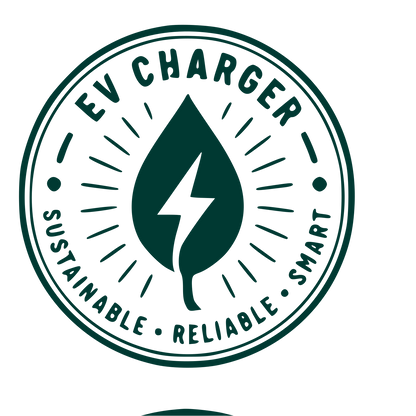 EV Charger Stamp Badge Logo #003932