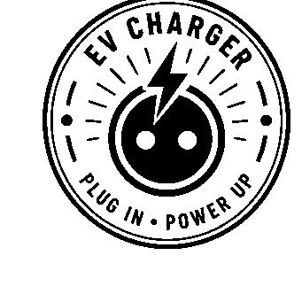 EV Charger Stamp Badge Logo