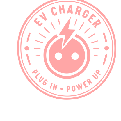 EV Charger Stamp Badge Logo #ffa6a6