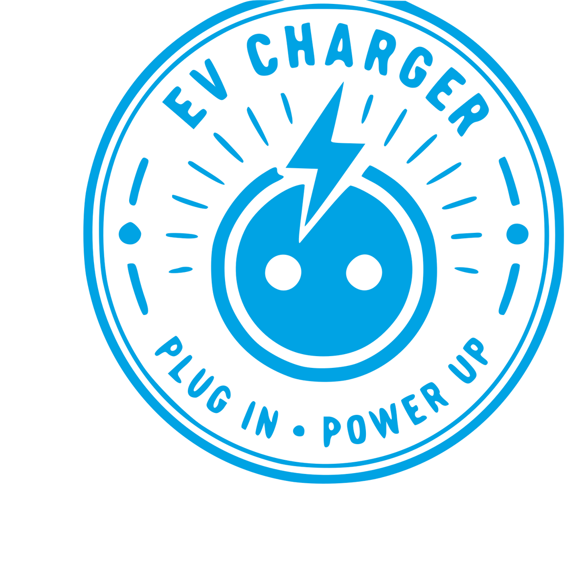 EV Charger Stamp Badge Logo #00a3e4