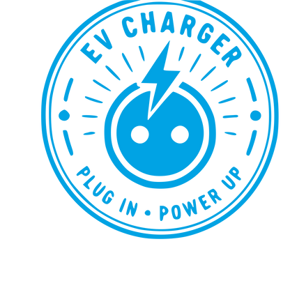 EV Charger Stamp Badge Logo #00a3e4