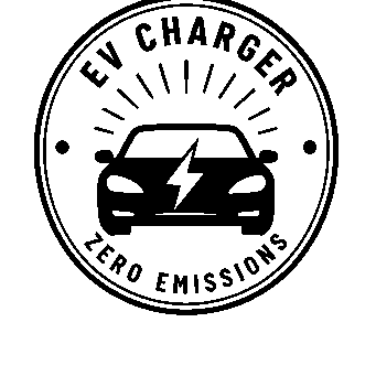 EV Charger Stamp Badge Logo